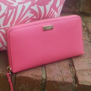 Kate Spade coral Lacey wallet.